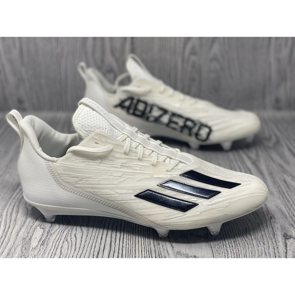 Adidas adizero Molded Football Cleats White / Black (HR1615) Men\'s Size 13